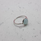 Chalcedony 925 Silver Bezel Simple Ring For Women