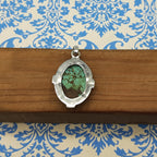 Turquoise Tribal Pendant – Handmade 925 Silver Nepali Boho Artisan Design