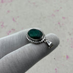 Dyed Emerald 925 Sterling Silver Handmade Pendant | Classic Tribal Pendant
