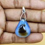 Obsidian Gemstone 925 Silver Wire Necklace Artisan One of a Kind
