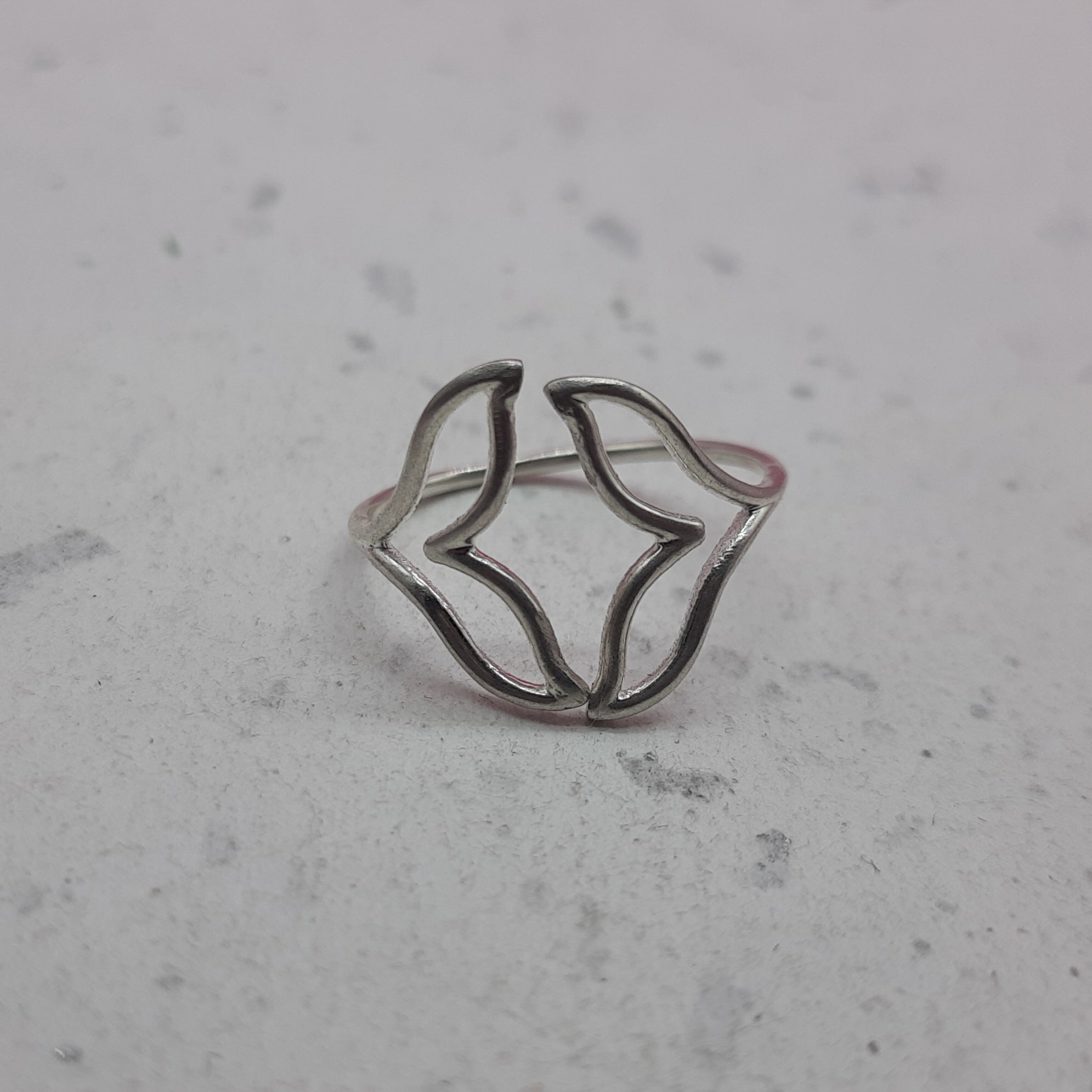 Dolphin Fin Design Solid 925 Silver Handmade Ring