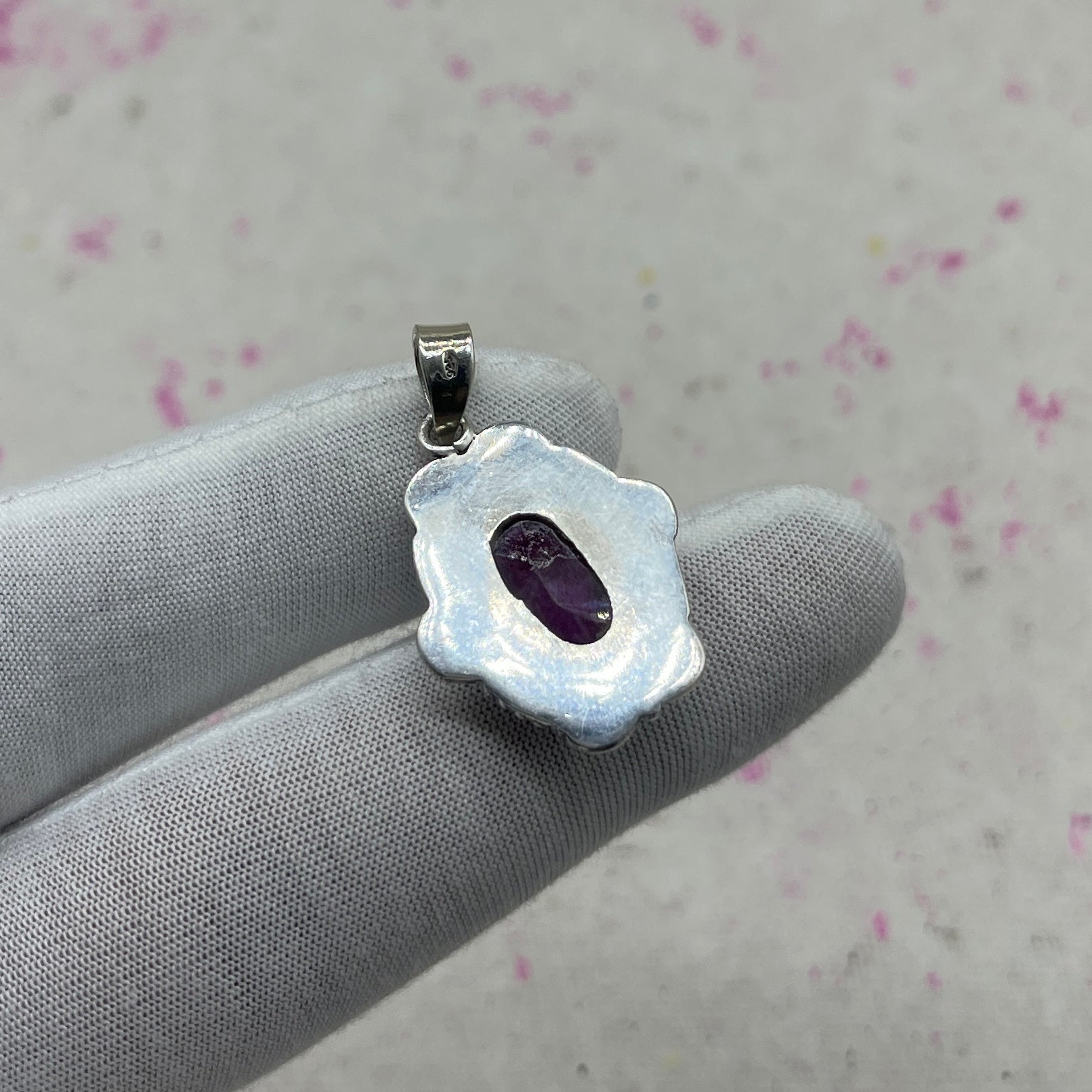 Dyed Ruby 925 Sterling Silver Handmade Pendant | Rich Vintage Jewelry