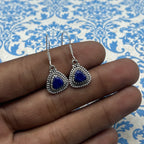 Natural Lapis Lazuli 925 Sterling Silver Earrings – Fine Handcrafted Jewelry