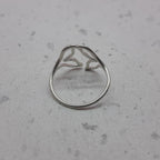 Dolphin Fin Design Solid 925 Silver Handmade Ring