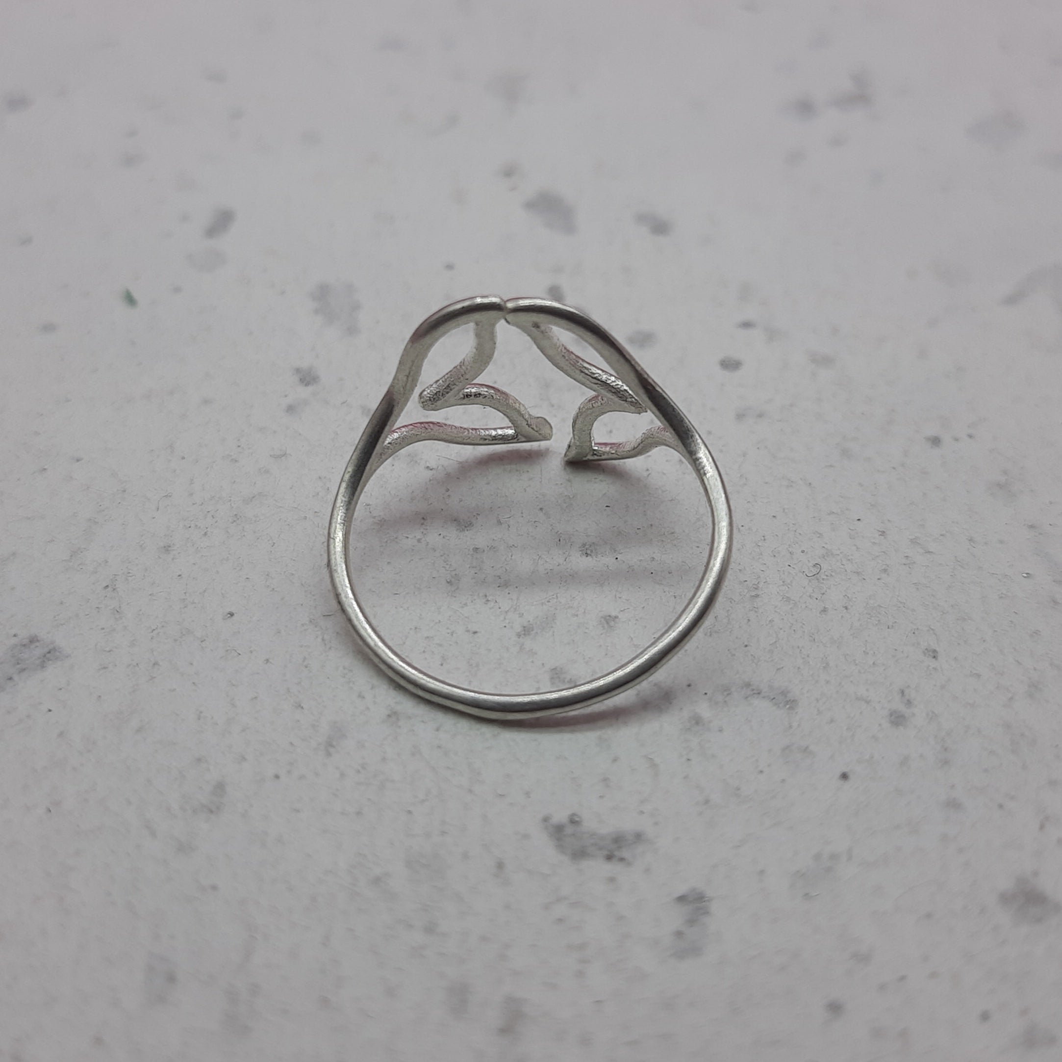 Dolphin Fin Design Solid 925 Silver Handmade Ring