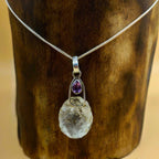Raw Citrine 925 Silver Wire Wrapped Boho Pendant Necklace