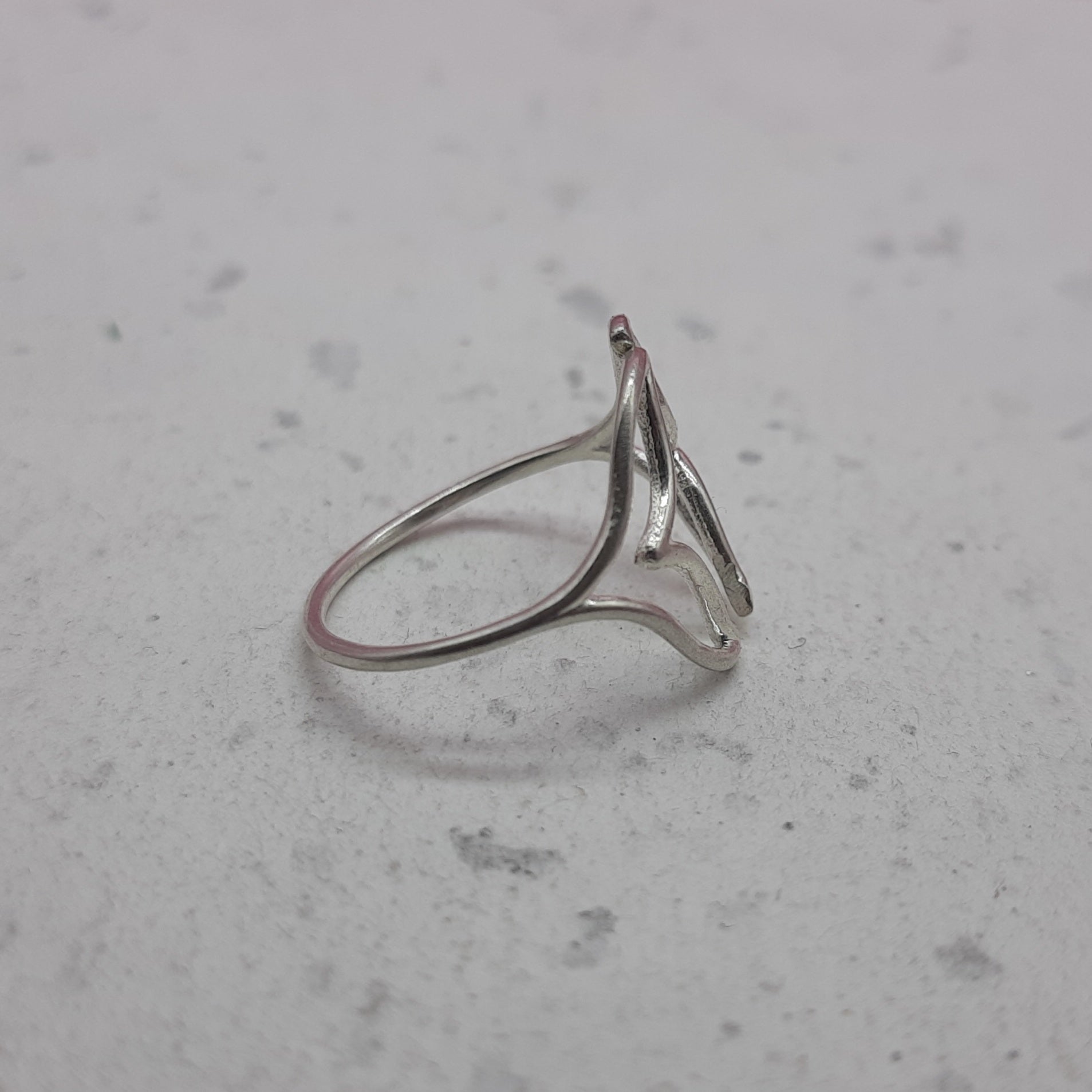 Dolphin Fin Design Solid 925 Silver Handmade Ring