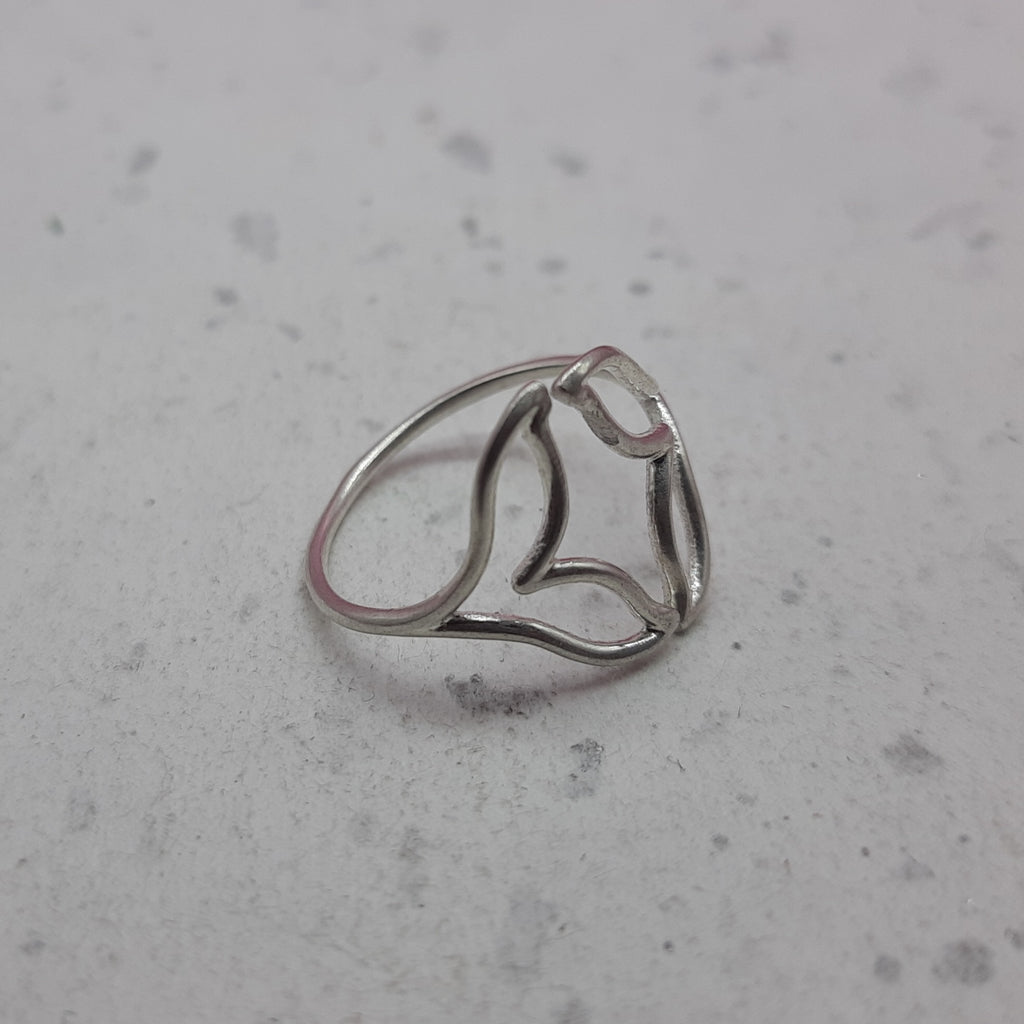 Dolphin Fin Design Solid 925 Silver Handmade Ring