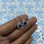 Natural Lapis Lazuli 925 Sterling Silver Earrings – Fine Handcrafted Jewelry