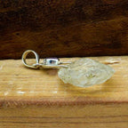 Raw Citrine 925 Silver Wire Wrapped Boho Pendant Necklace