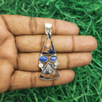 Sodalite Gemstone Pendant – Handmade 925 Silver Spiritual Bohemian Jewelry