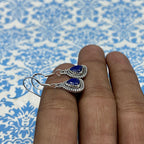 Natural Lapis Lazuli 925 Sterling Silver Earrings – Fine Handcrafted Jewelry