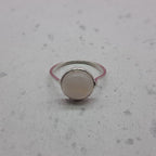 Moonstone 925 Silver Bezel Simple Ring For Women