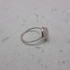 Moonstone 925 Silver Bezel Simple Ring For Women