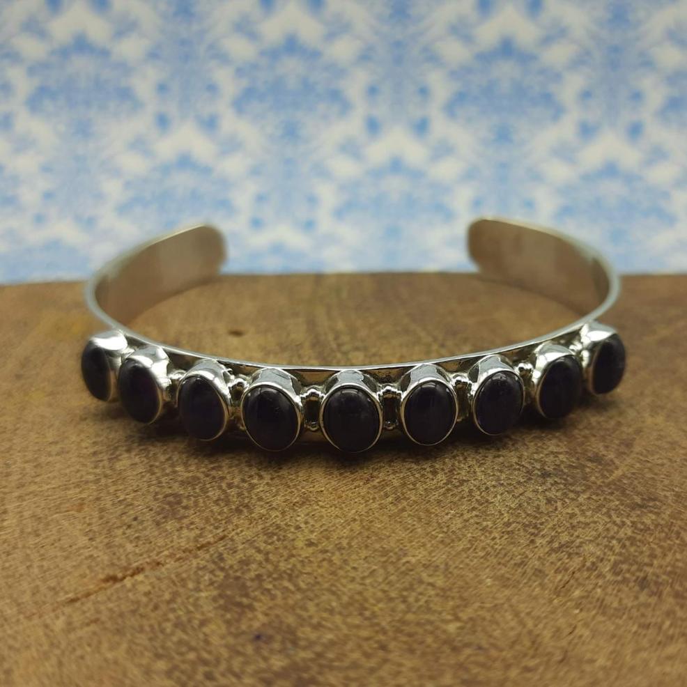 Classic Handmade 925 Sterling Silver Amethyst Bracelet Timeless Design