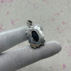 Glass Resin 925 Sterling Silver Handmade Pendant | Minimal Artistic Jewelry