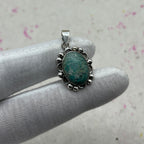 Tibet Turquoise 925 Sterling Silver Handmade Pendant | Vintage Tribal Pendant