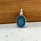 Titanium Druzy 925 Silver Dainty Chain Pendant Necklace