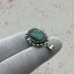 Tibet Turquoise 925 Sterling Silver Handmade Pendant | Vintage Tribal Pendant
