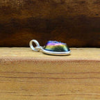 Titanium Druzy 925 Silver Dainty Chain Pendant Necklace