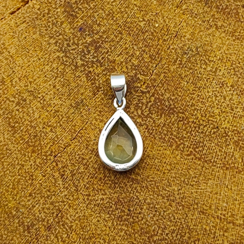 Prehnite Nepali Bohemian Handmade Silver Pendant