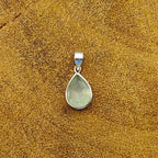 Prehnite Nepali Bohemian Handmade Silver Pendant