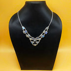 Rainbow Moonstone 925 Silver Classic Necklace Gift Party