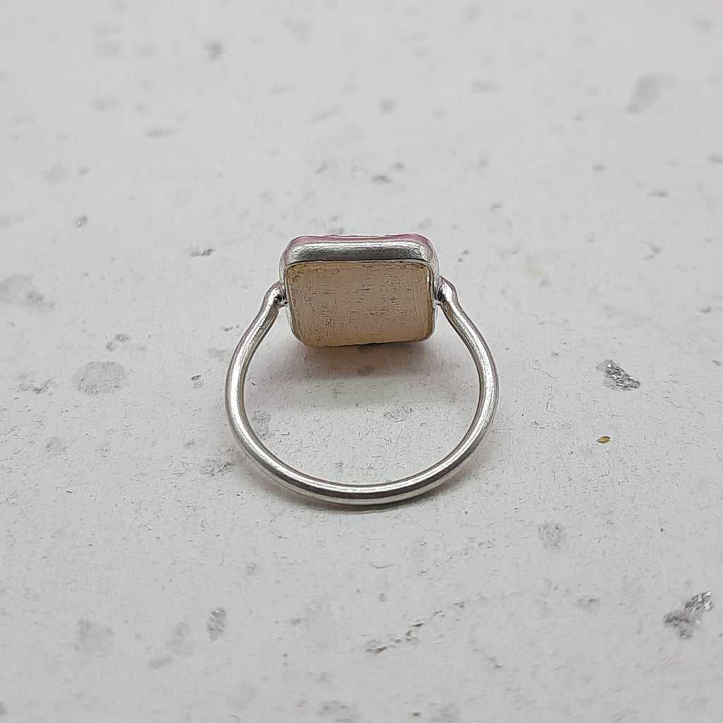 Druzy 925 Silver Bezel Simple Ring For Women