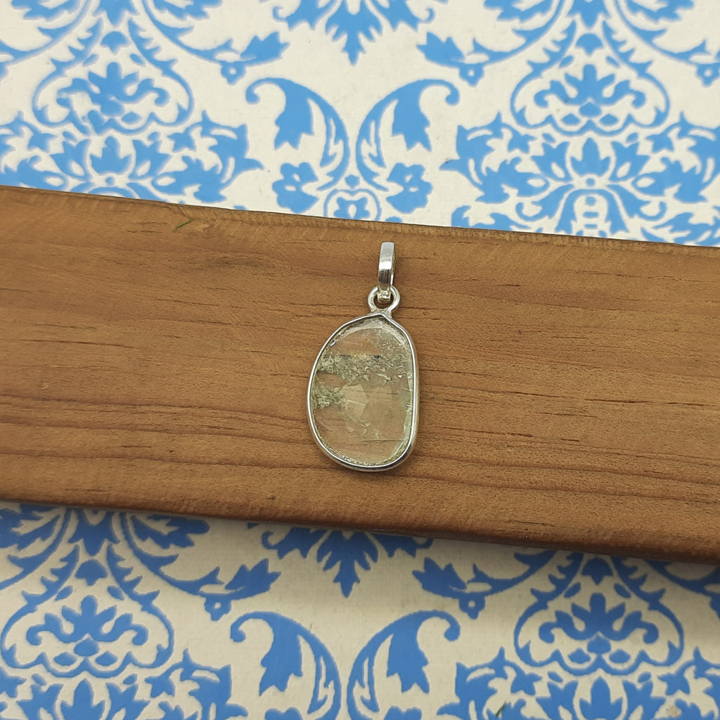 Crystal Quartz Classic Pendant – Handmade 925 Silver Nepali Artisan Boho Design