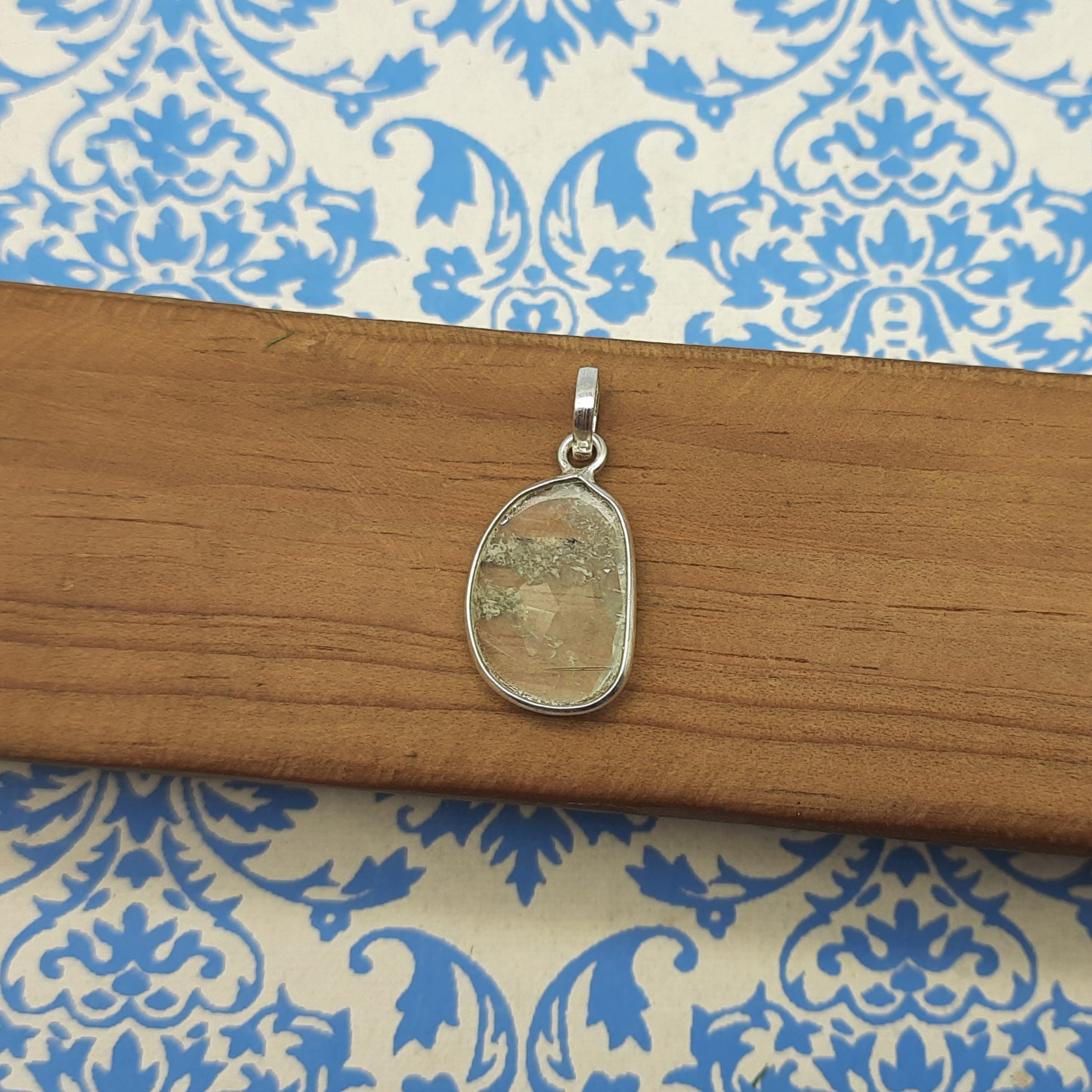 Crystal Quartz Classic Pendant – Handmade 925 Silver Nepali Artisan Boho Design