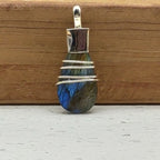 Labradorite 925 Silver Wire Wrapped Boho Charm Necklace