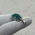 Dyed Emerald 925 Sterling Silver Handmade Pendant | Statement Boho Jewelry