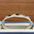 925 Sterling Silver Bezel Work Oval Garnet Gemstone Bracelet