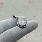 Pink Larimar 925 Sterling Silver Handmade Pendant | Feminine Boho Jewelry