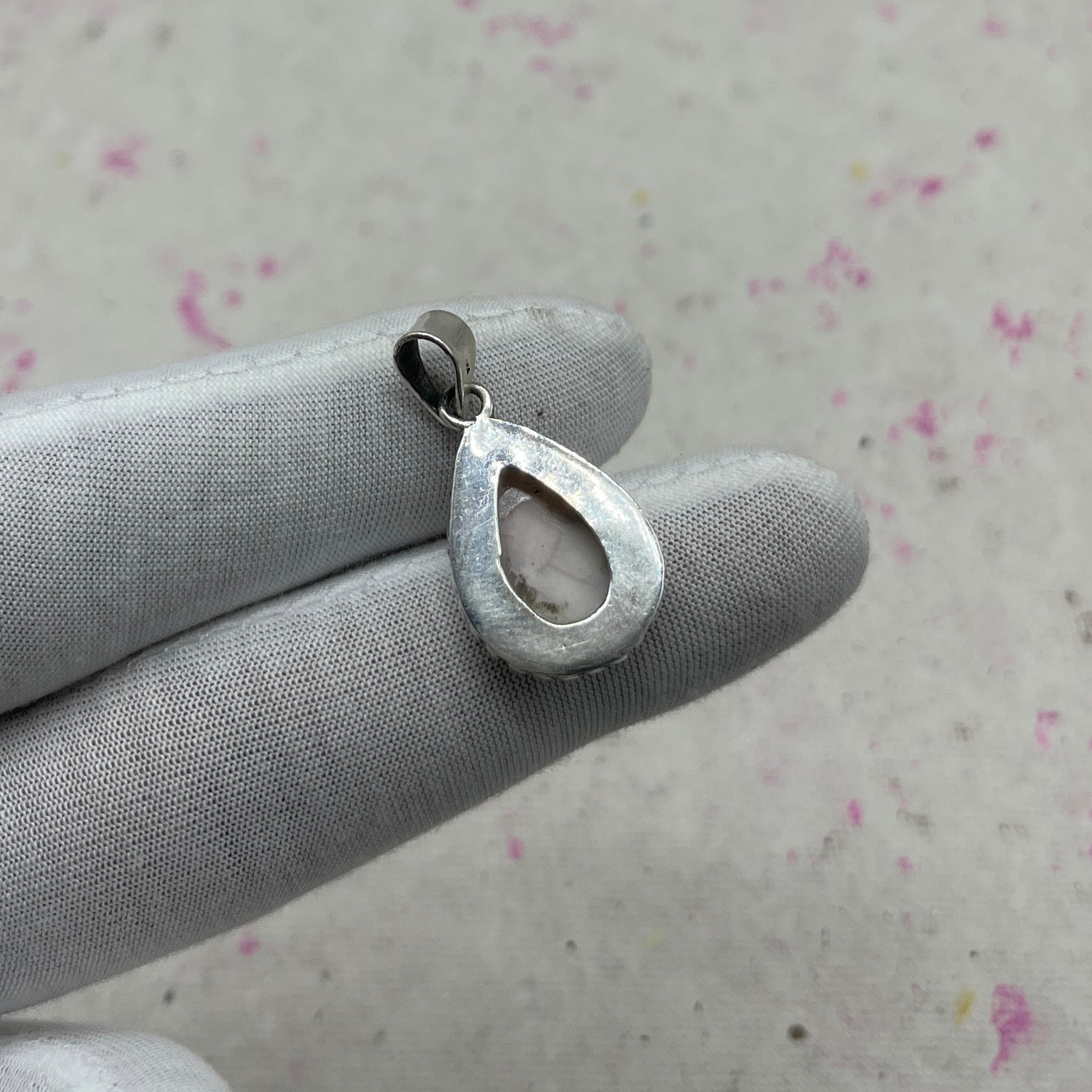 Pink Larimar 925 Sterling Silver Handmade Pendant | Feminine Boho Jewelry