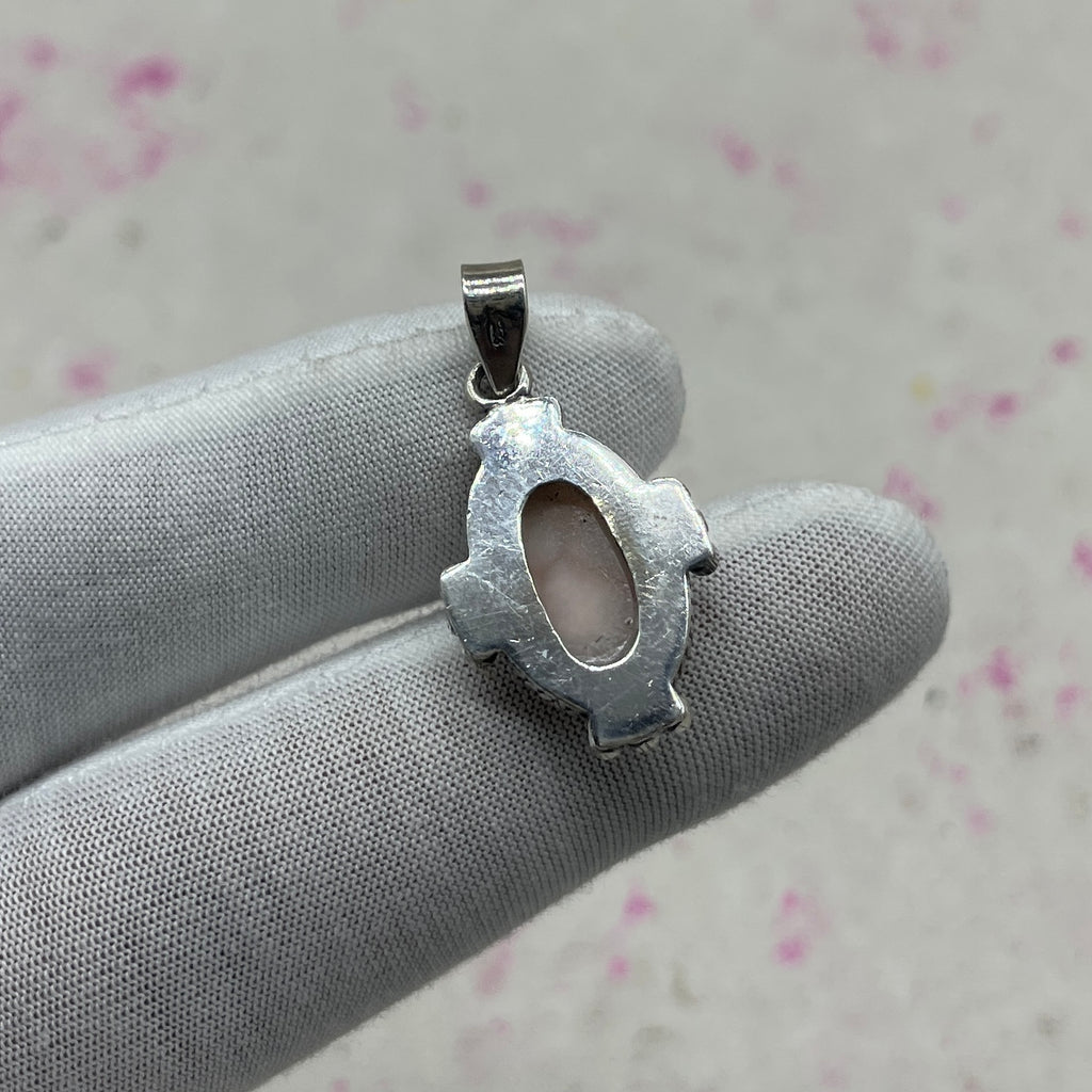 Pink Larimar 925 Sterling Silver Handmade Pendant | Soft Pastel Pendant