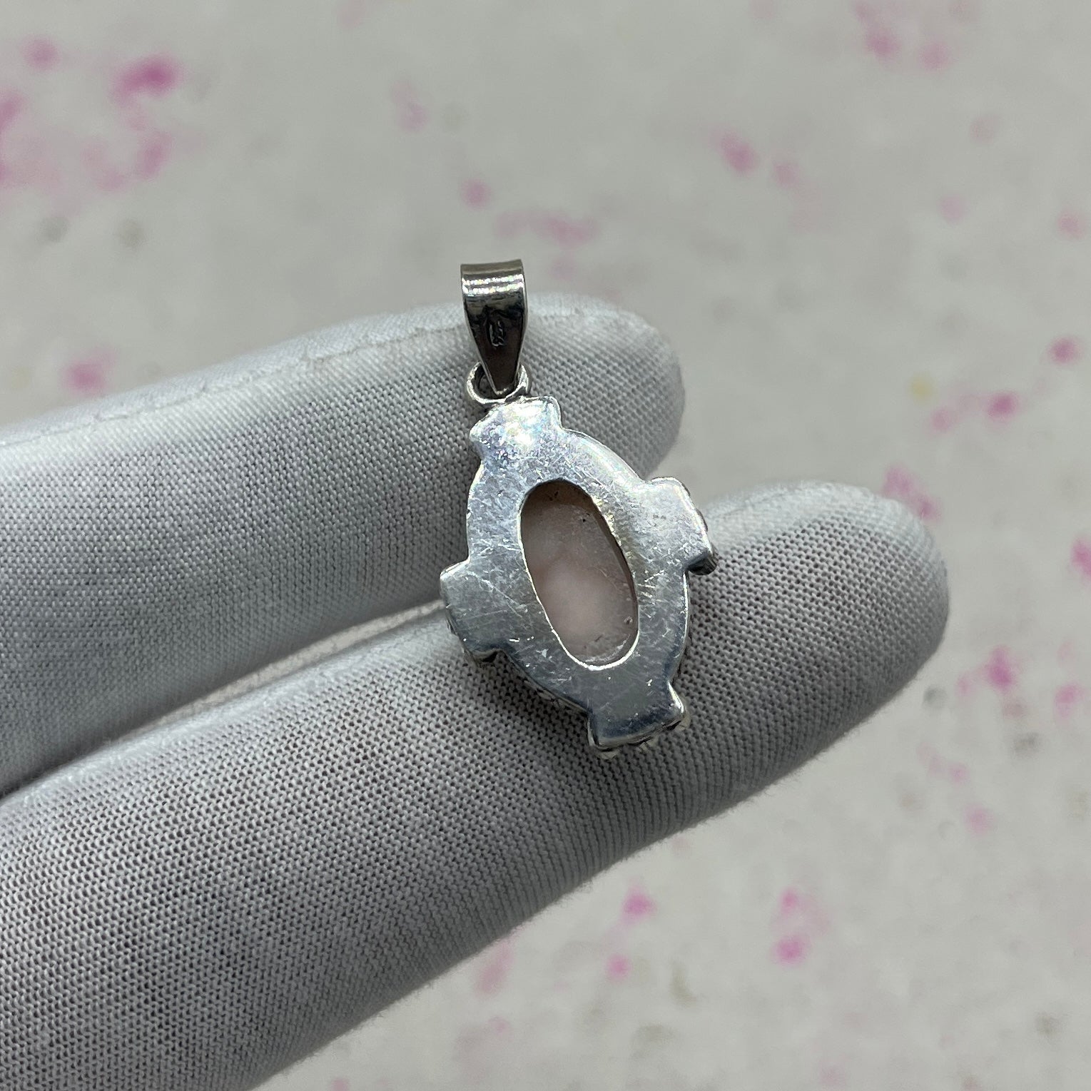 Pink Larimar 925 Sterling Silver Handmade Pendant | Soft Pastel Pendant