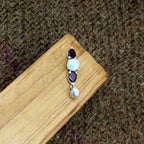 Garnet Pearl 925 Silver Prong Setting Boho Necklace