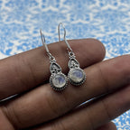 Dainty Moonstone Earrings – Everyday 925 Silver Jewelry