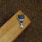 Titanium Druzy 925 Silver Prong Setting Boho Necklace