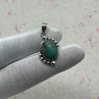 Tibet Turquoise 925 Sterling Silver Handmade Pendant | Classic Tribal Jewelry