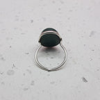Malachite 925 Silver Bezel Simple Ring For Women