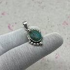 Tibet Turquoise 925 Sterling Silver Handmade Pendant | Classic Tribal Jewelry