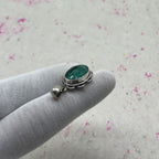Dyed Emerald 925 Sterling Silver Handmade Pendant | Bold Bohemian Pendant
