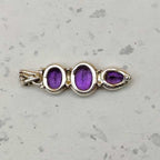 925 Silver Cut Purple Amethyst Necklace Birthstone Gift