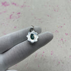 Dyed Emerald 925 Sterling Silver Handmade Pendant | Bold Bohemian Pendant