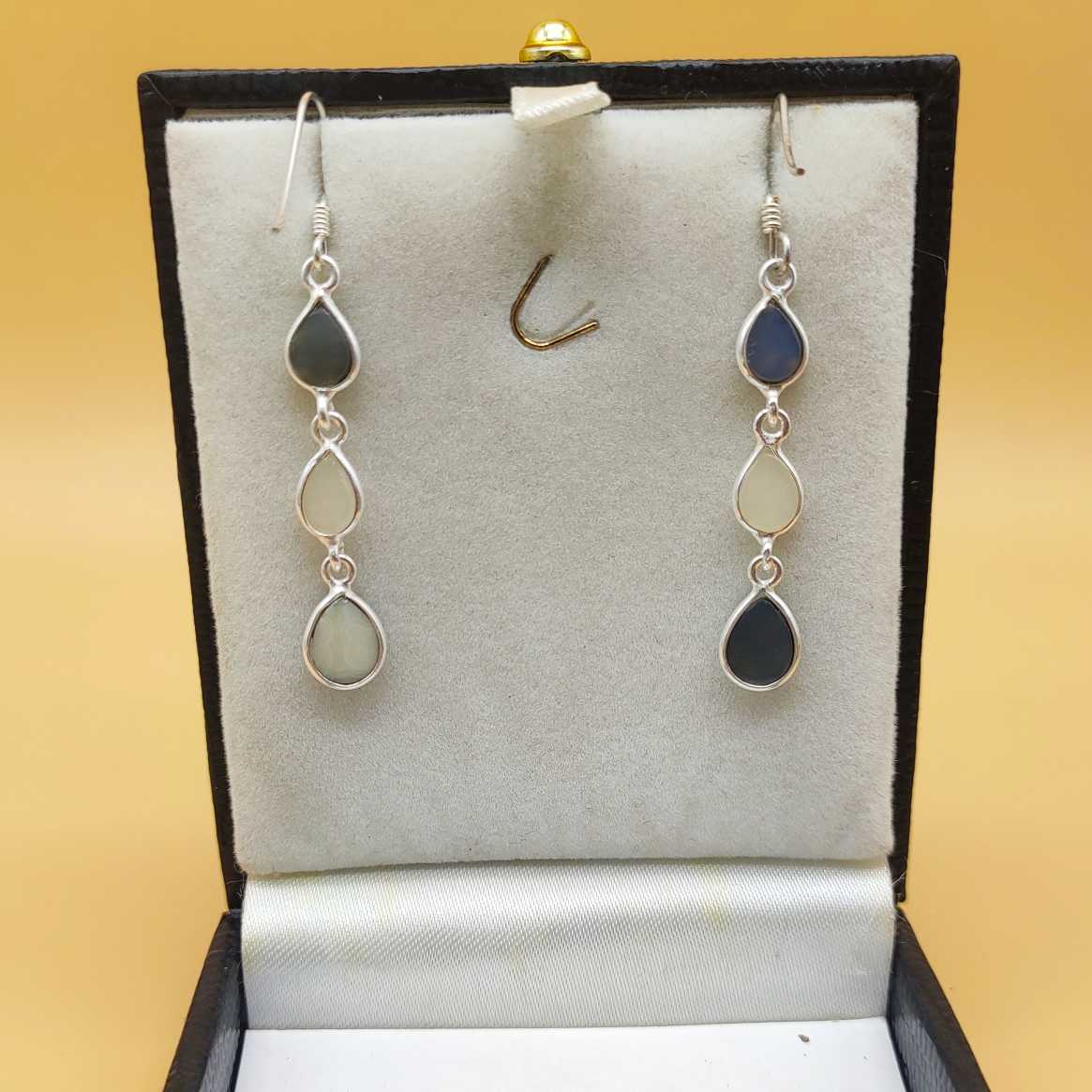 Classic Druzy Bezel Setting 925 Silver Earrings