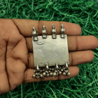 Rectangular Patdi Pendant with Dangling Details – Traditional Handmade Silver Tribal Jewelry