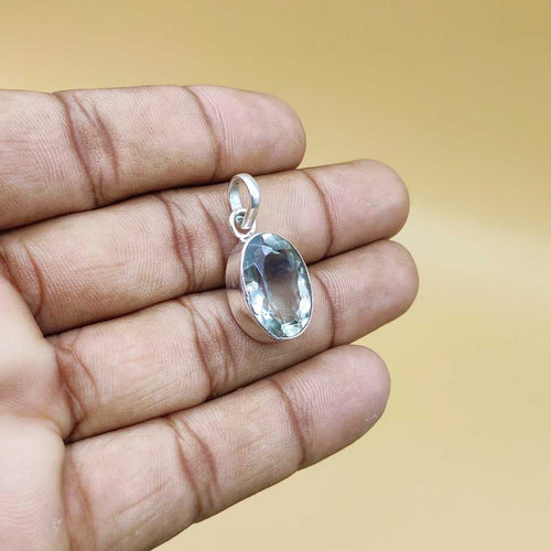 925 Silver Cut Green Amethyst Necklace Birthstone Gift