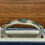 Handmade 925 Sterling Silver Tibetan Turquoise Bracelet Oval Shape Jewelry